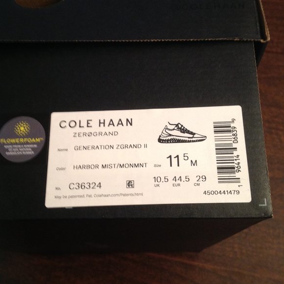 Cole Haan Men's Generation ZeroGrand II Gray Fashion Sneakers-11.5M - New in Box - Picture 8 of 9